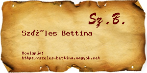Széles Bettina névjegykártya