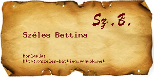 Széles Bettina névjegykártya