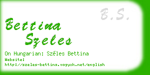 bettina szeles business card