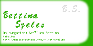 bettina szeles business card